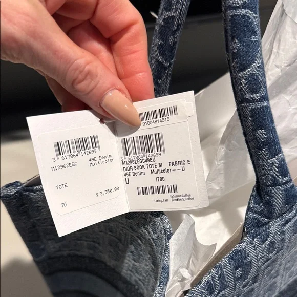 BRAND NEW Christian Dior Blue Bookbag Tote - Picture 5 of 7